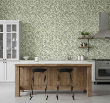 Thin branches kitchen wallpaper - TenStickers