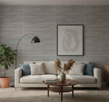 Papier peint moderne rayé gris - TenStickers