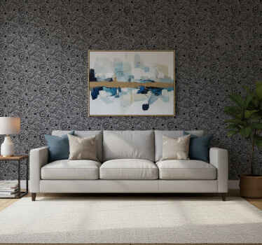 Papier peint moderne motifs enroulés ornés - TenStickers