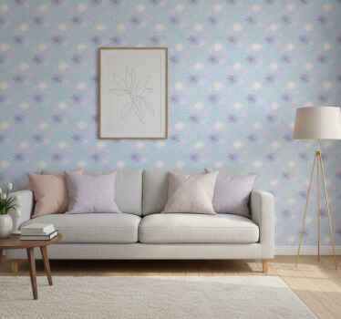 Papier peint moderne pissenlit avec gouttes d'eau - TenStickers