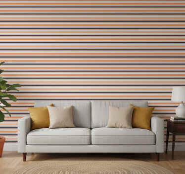 Papier peint moderne motif rayé pastel horizontal rétro - TenStickers