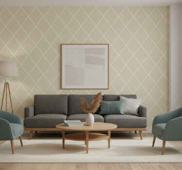 Carta da parati moderna eleganza a motivo diamante - TenStickers