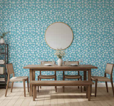 墙纸餐厅以雏菊花卉图案装饰 - TenStickers