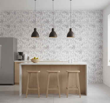 Kitchen wallpaper cement damask design - TenStickers