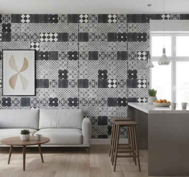 Kitchen wallpaper cement slate - TenStickers
