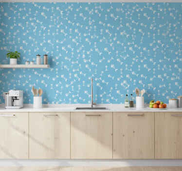Kitchen wallpaper weighing skeleton design - TenStickers