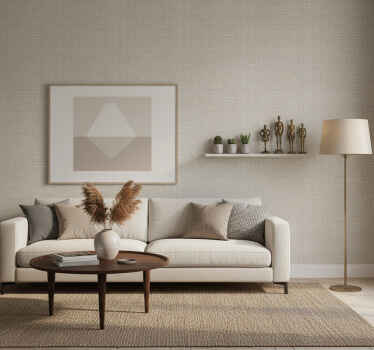 Carta da parati soggiorno texture neutra elegante - TenStickers