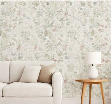 Carta da parati soggiorno sentiero prato estivo - TenStickers