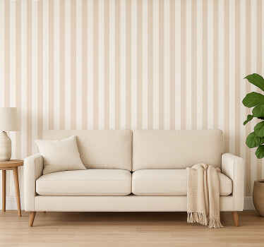 Carta da parati soggiorno carta da parati righe beige - TenStickers