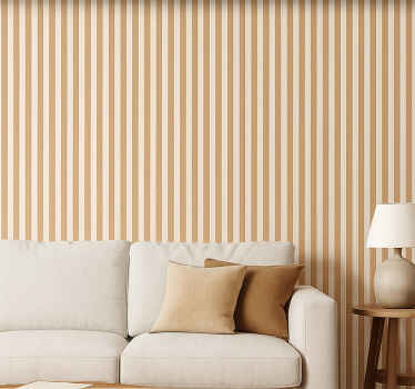 Carta da parati soggiorno strisce vintage beige - TenStickers