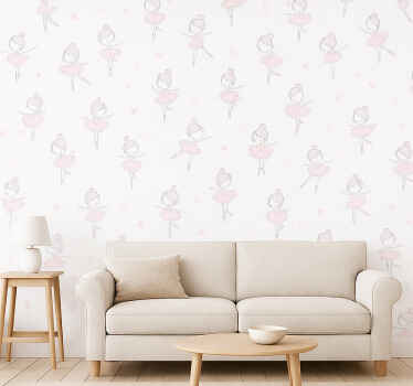 Carta da parati soggiorno ballerina carina - TenStickers