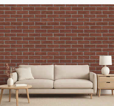 Carta da parati soggiorno effetto muro in mattoni - TenStickers
