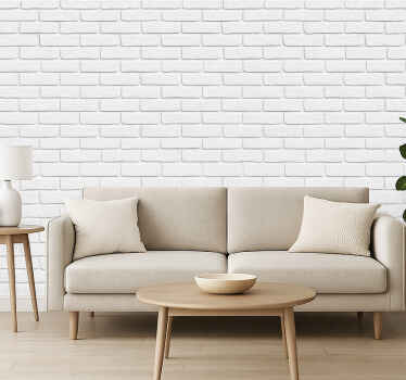 Papel tapiz para sala efecto piedra blanca - TenVinilo