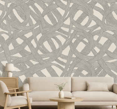 Papel tapiz para sala murales abstractos modernos - TenVinilo