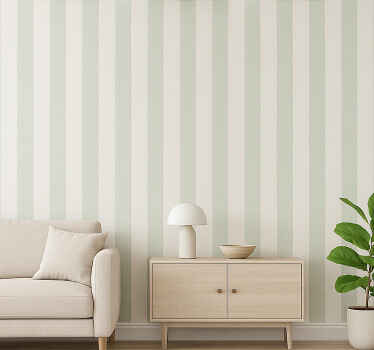 Living room wallpaper light grey stripes - TenStickers