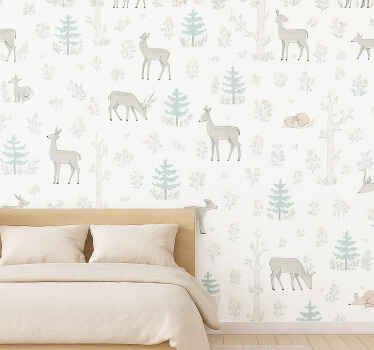 Master bedroom wallpaper children’s floral design - TenStickers