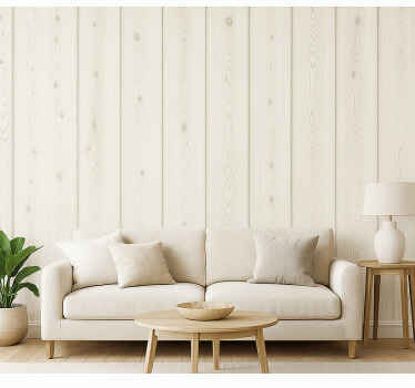 Papel tapiz para sala madera blanqueada - TenVinilo