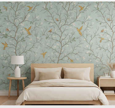 Elegant spring master bedroom wallpaper - TenStickers
