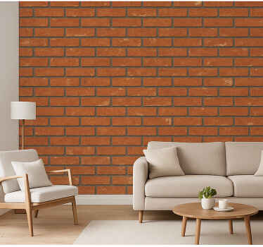 Living room wallpaper urban brick style - TenStickers