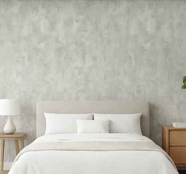 Master bedroom wallpaper in industrial grey - TenStickers