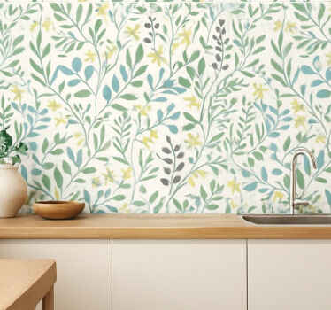 Behang bladeren wilde weide stelen - TenStickers