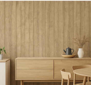 Tapete holzoptik naturbelassene sand-eiche vertikal - TenStickers