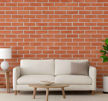 Ziegel tapete klassische rote backsteinmauer - TenStickers