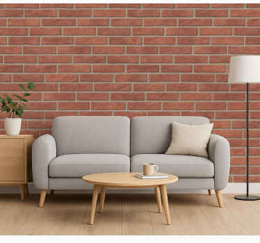 Ziegel tapete blush aquarell garten - TenStickers