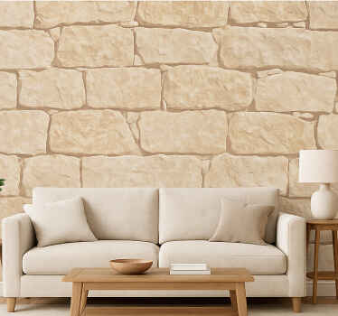 Papel pintado salón piedra natural - TenVinilo