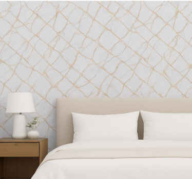 마스터 침실 벽지 금색 깨진 대리석 - TenStickers