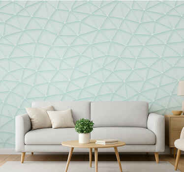 Tapeta do salonu w abstrakcyjny wzór trójkątów - TenStickers
