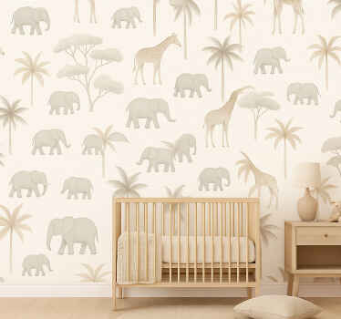 Papier peint chambre enfant savane pour enfants - TenStickers