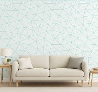 Papier peint salon design triangles abstraits - TenStickers