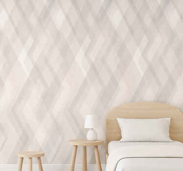 Tapete kinderzimmer mit hellgrauem abstraktem muster - TenStickers