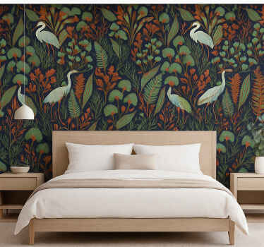 Behangpapier hoofdslaapkamer exotische aziatische natuur - TenStickers