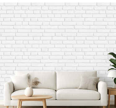 Carta da parati soggiorno effetto pietra bianca - TenStickers