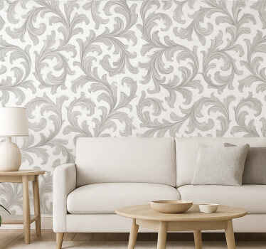 Living room wallpaper grey stone effect - TenStickers