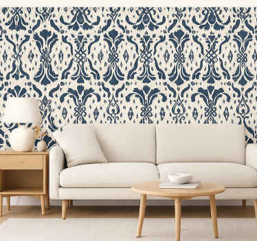 Tapizado para pared adornos vintage negros - TenVinilo