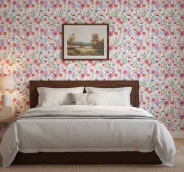 Multicolor flower wallpaper - TenStickers