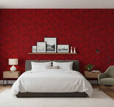 Flower wallpaper artistic poppies with stems - TenStickers