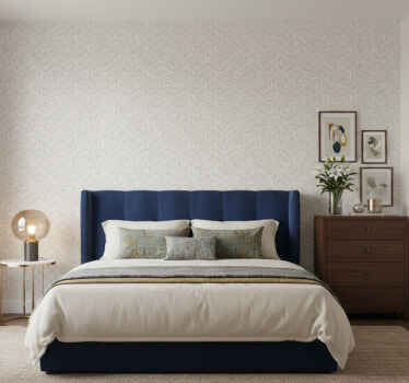 Flower wallpaper with art deco illusion design - TenStickers