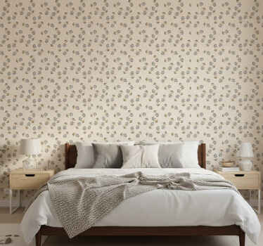 Flower wallpaper with beautiful delicate polish flowers - TenStickers