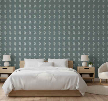 Flower wallpaper cute tulip design line - TenStickers