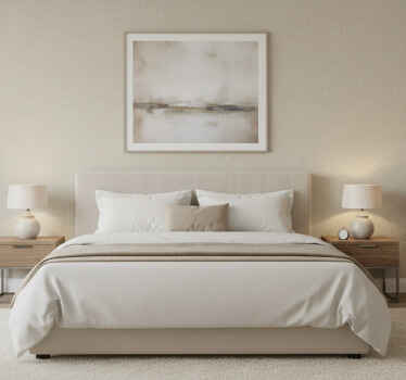 Papel de parede quarto de casal textura de tecido bege - TenStickers