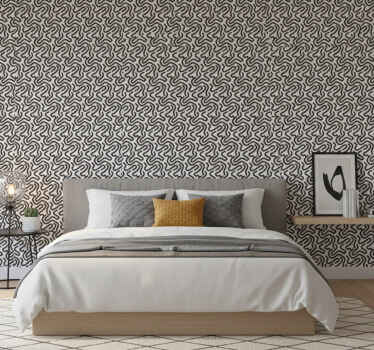 Papel de parede quarto de casal padrão labirinto - TenStickers