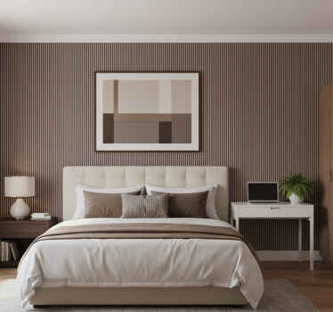 Master bedroom wallpaper vertical stripe blinds - TenStickers