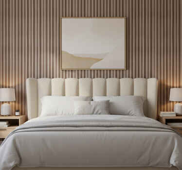 Papel de parede quarto de casal com textura de cortina - TenStickers