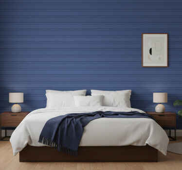 Papel de parede quarto de casal listras azuis - TenStickers