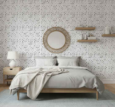 Papel de parede quarto de casal padrão coração geométrico - TenStickers