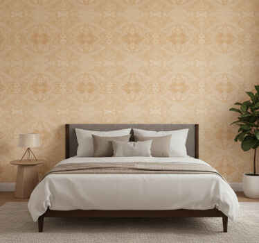 Papel de parede quarto de casal padrão natural sutil - TenStickers
